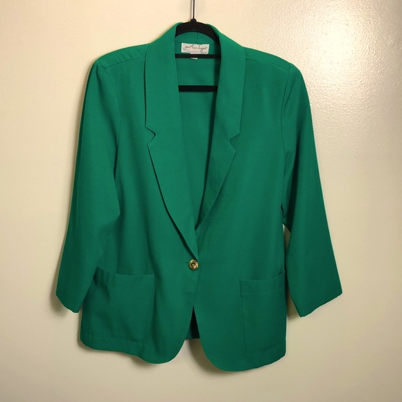 Vintage Green Blazer szS-L - Picture 1 of 6